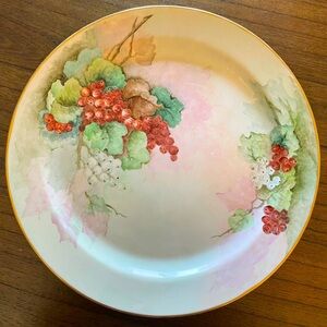 Vintage R H Bush floral serving platter 12”